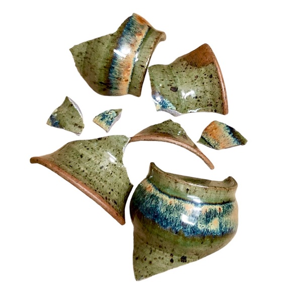 Kintsugi Vase Glazed Studio Pottery Gold Crack Personal Growth Gift Coming Soon! - Picture 7 of 10